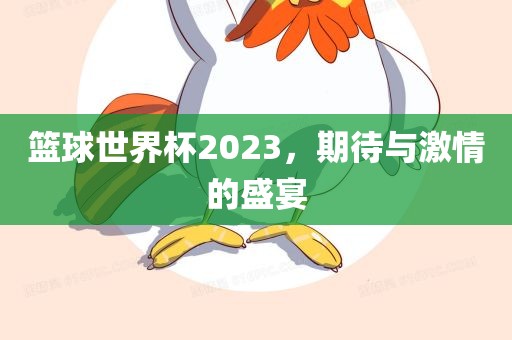 篮球世界杯2023，期待与激情的盛宴