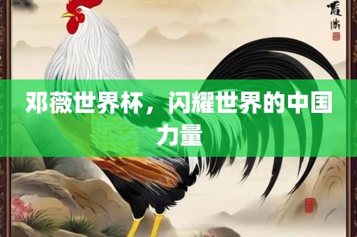 邓薇世界杯，闪耀世界的中国力量