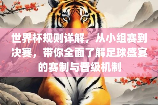 世界杯规则详解，从小组赛到决赛，带你全面了解足球盛宴的赛制与晋级机制