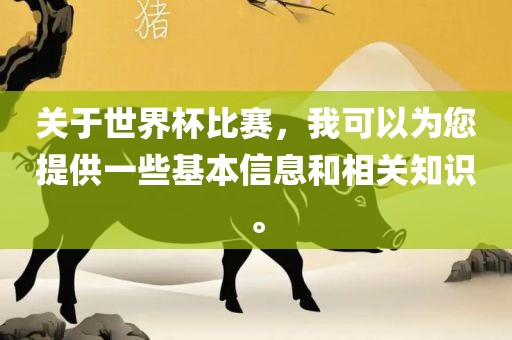 关于世界杯比赛，我可以为您提供一些基本信息和相关知识。