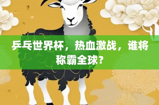 乒乓世界杯，热血激战，谁将称霸全球？