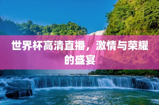 世界杯高清直播，激情与荣耀的盛宴