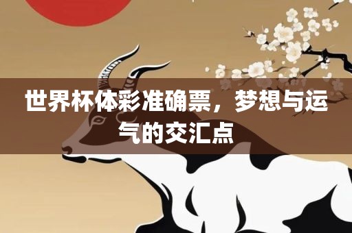 世界杯体彩准确票，梦想与运气的交汇点